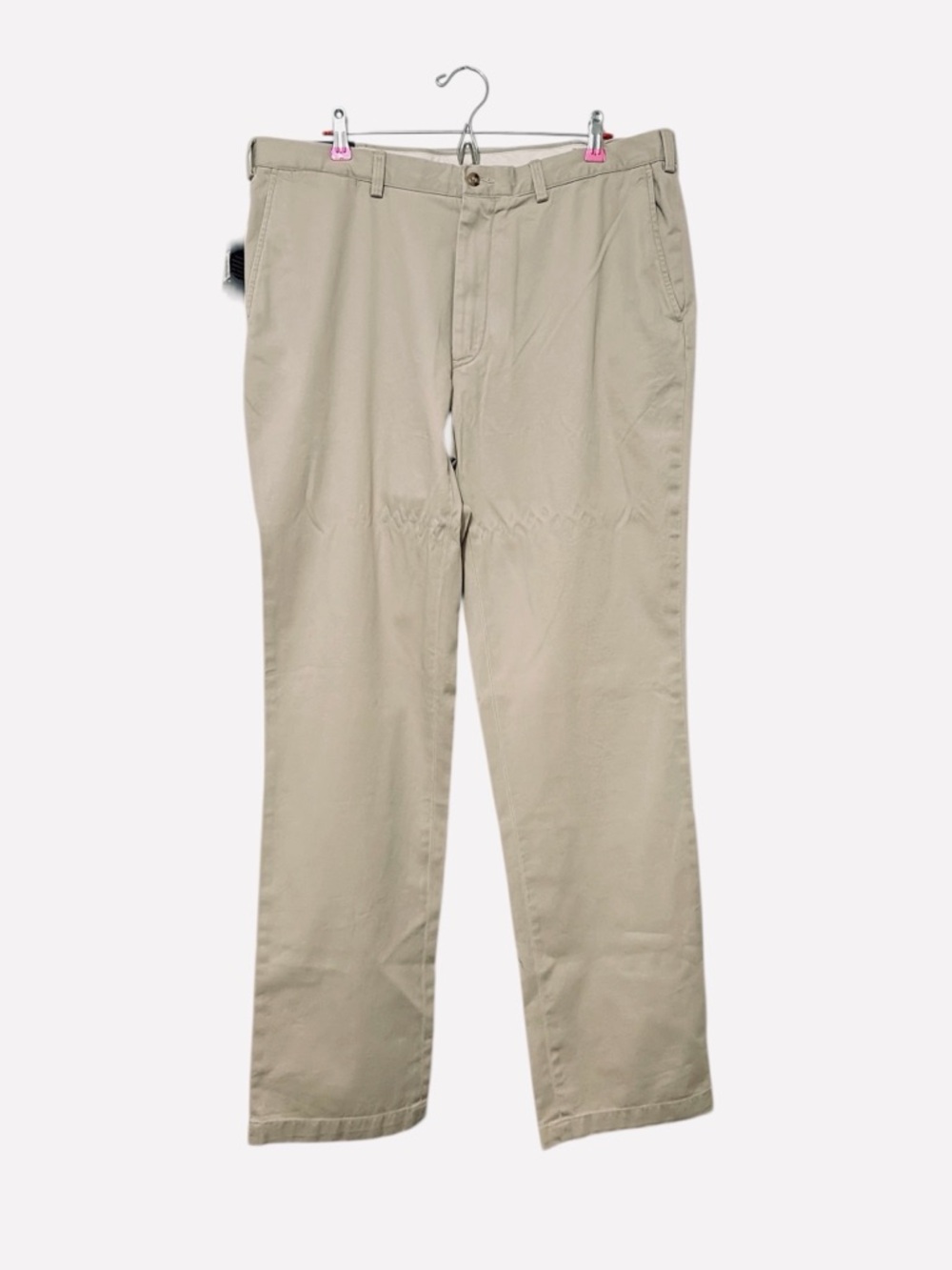 Polo Ralph Lauren Pants Beige Classic Fit Chino Straight Flat Front Size 38x36 - Picture 2 of 8